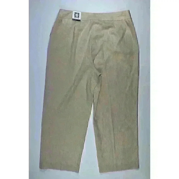 NEW! Anne Klein Women's 12 Linen-Blend High-Rise Crop Pants NWT $89 - Picture 2 of 3